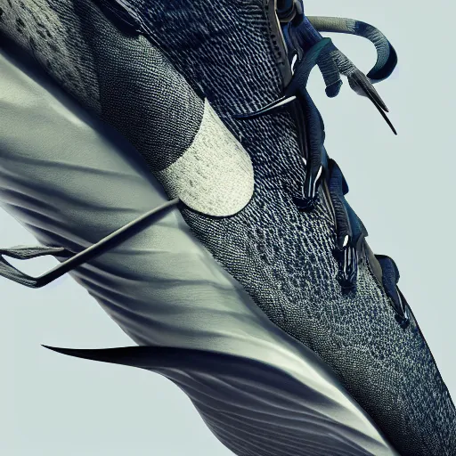 Image similar to fish head shaped nike sneakers with fish scales, highly detailed, rim light, cinematic lighting, illustration, art, octane render, very coherent, cinematic, hyper realism, high detail, octane render