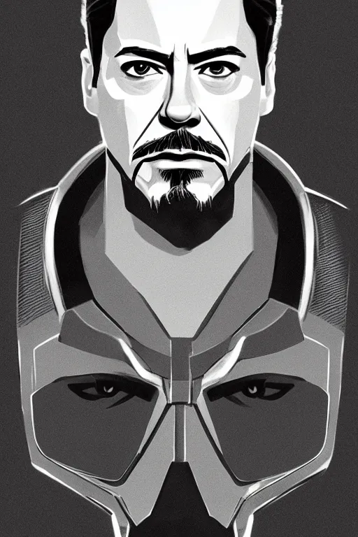 Image similar to tony stark, portrait