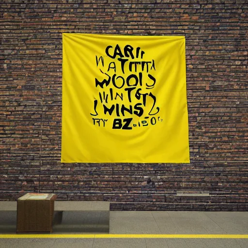 Image similar to cat wizards dressed in yellow raincoats. A banner that reads 'Wiz Biz only, Fools' adorns the back wall. Hypermaximalistic, hyper detailed 4k resolution photo realistic