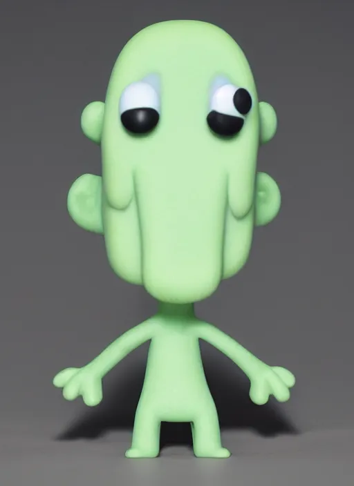 Image similar to funko pop figure of handsome squidward