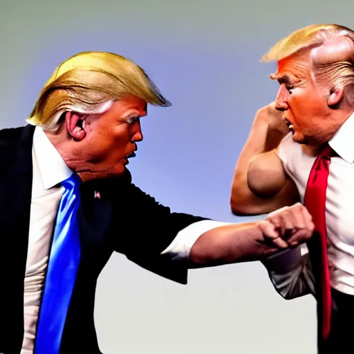 Image similar to Donald Trump punching Joe Biden