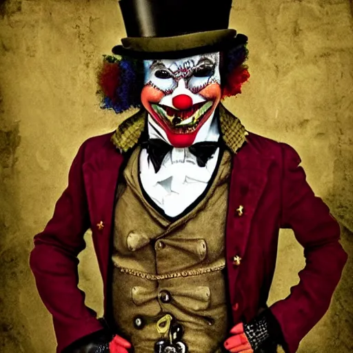 Prompt: steampunk clown