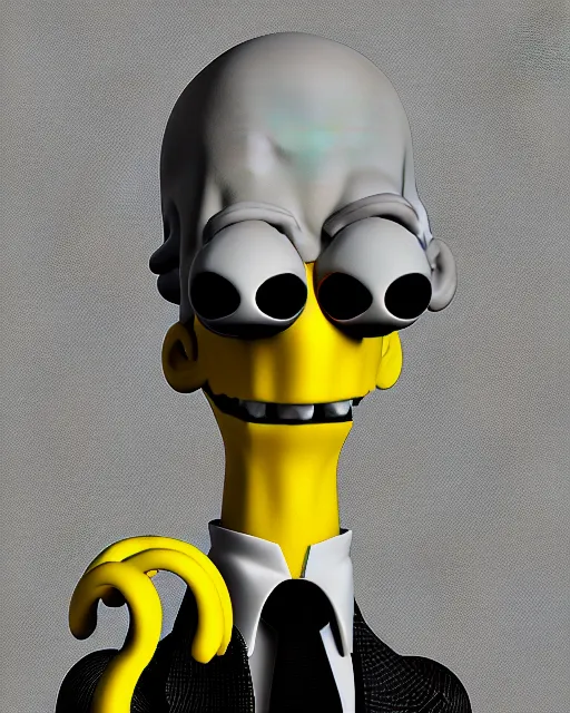 Image similar to i bring you love mr burns high quality 3d render