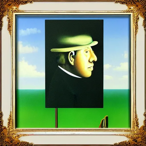 Image similar to Music oil painting magritte