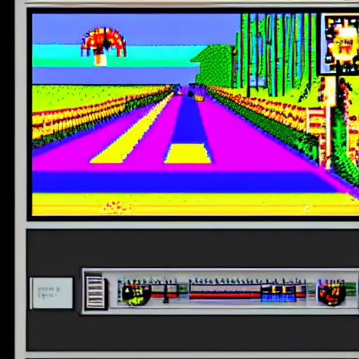 Image similar to amiga computer running deluxe paint iv