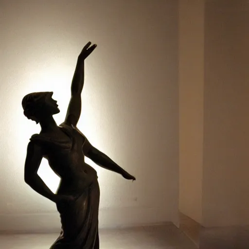 Image similar to a marble statue of a woman dancing,