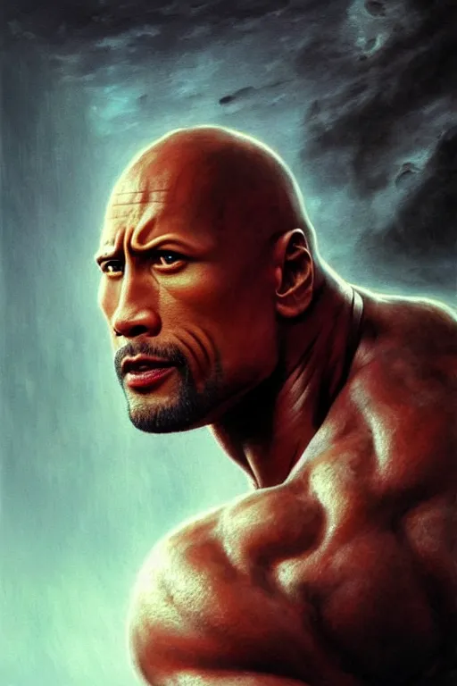 ArtStation - Dwayne Johnson (young rock)