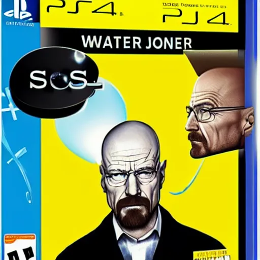 Image similar to Walter White on the cover of a PS4 game