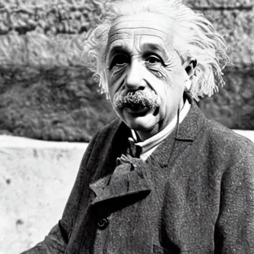 Prompt: photo realistic, high quality, selfie of albert einstein at the kotel