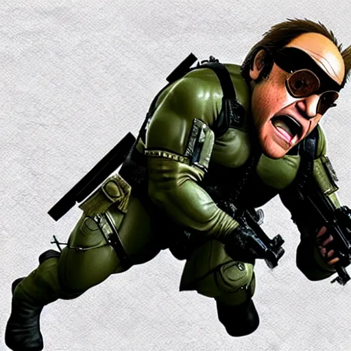 Image similar to danny devito from metal gear solid