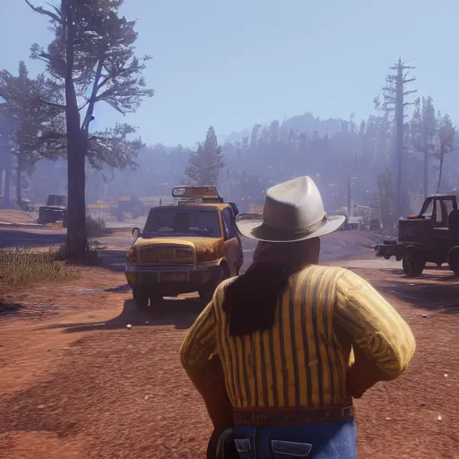 Image similar to bob the builder in red dead redemption 2