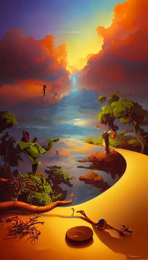 Image similar to life and death mixing together, by rhads