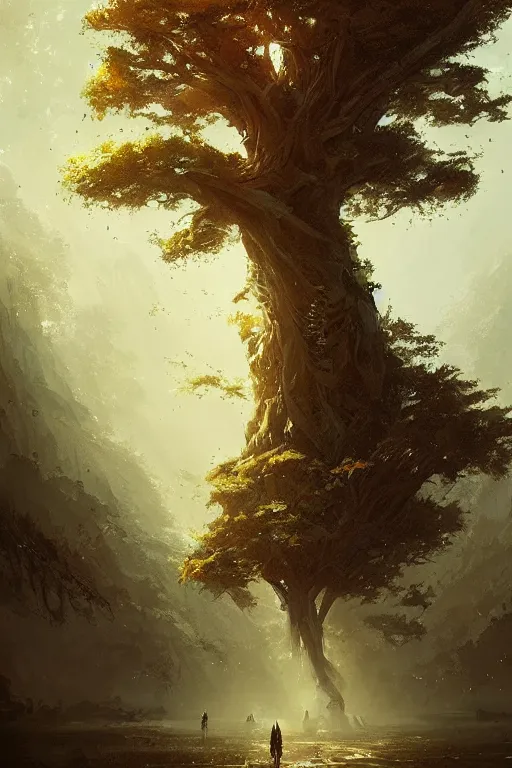 Prompt: tree of life by Greg Rutkowski