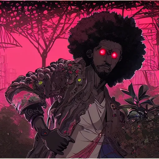 Close Up Of Afro Samurai - Amazing Black Anime Characters Pfp (@pfp)