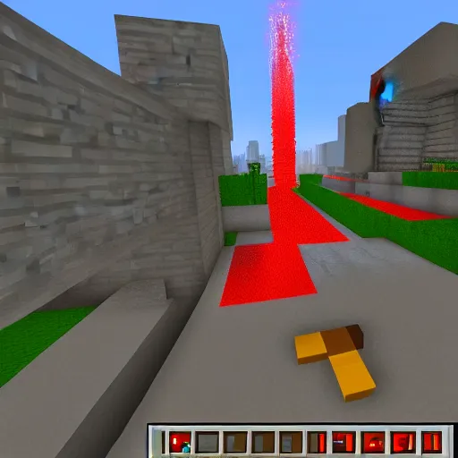 Image similar to 9 / 1 1 attacks in minecraft