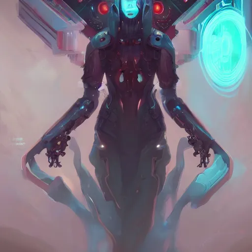 Prompt: portrait of a cybernetic phantasmagoria, cyberpunk concept art by pete mohrbacher and artgerm and wlop and greg rutkowski and deathburger, digital art, highly detailed, intricate, sci-fi, sharp focus, Trending on Artstation HQ, deviantart, unreal engine 5, 4K UHD image