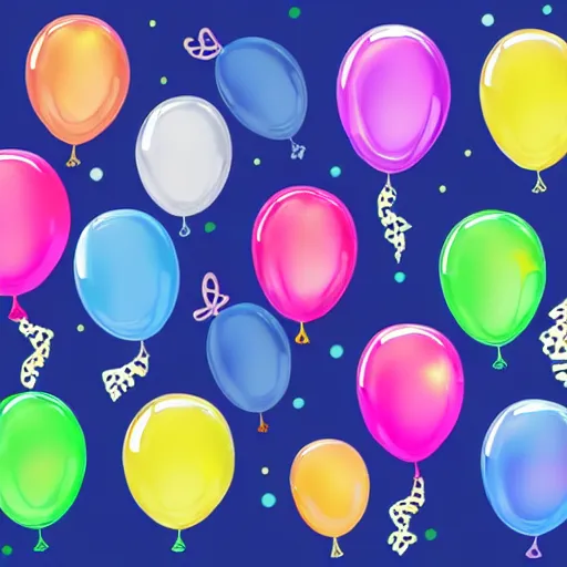 Image similar to bubbly balloons, thick bold digital illustration. simple.