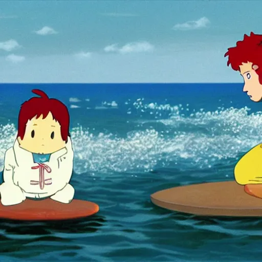 Image similar to still from ponyo of tom cruise