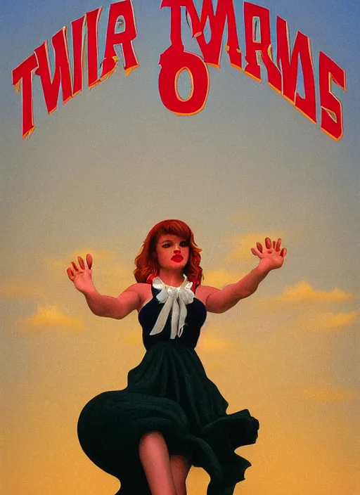 Prompt: twin peaks poster art, portrait of talyor swift cheerleader by michael whelan, rossetti bouguereau, retro, nostalgic, old fashioned