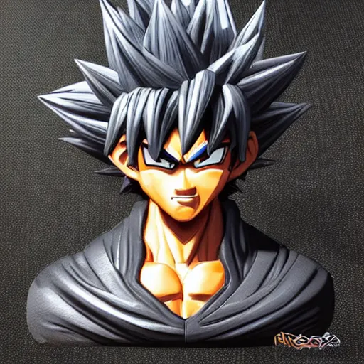 Image similar to black goku, highly detailed, ultra highly detailed