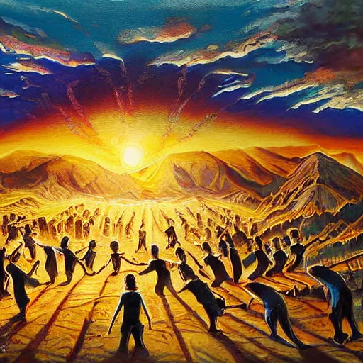 Prompt: mormon apocalypse painting