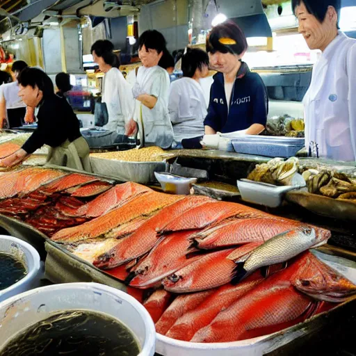 Image similar to Fish market, japan