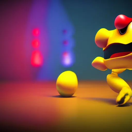 Image similar to Pac-Man, octane render, 3d render, trending on artstation