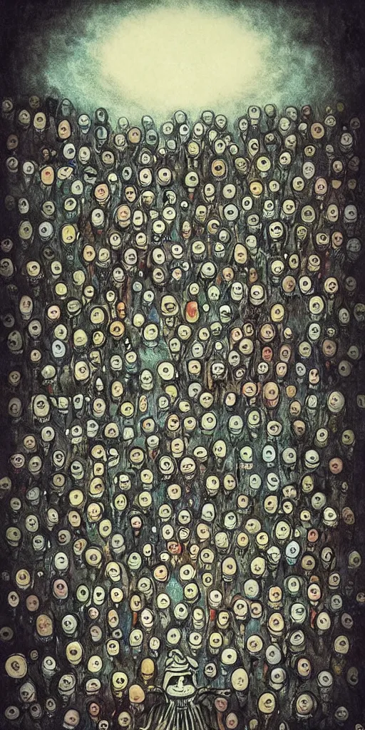 Image similar to eyeball scene by alexander jansson and where's waldo