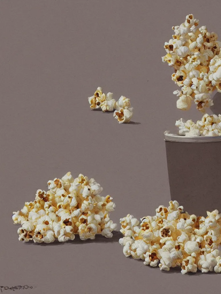 Image similar to popcorn by disney concept artists, blunt borders, rule of thirds