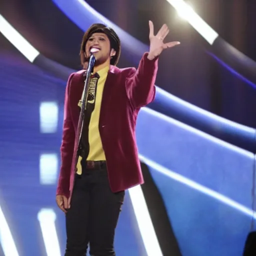 Image similar to sebastian pinera sing on american idol