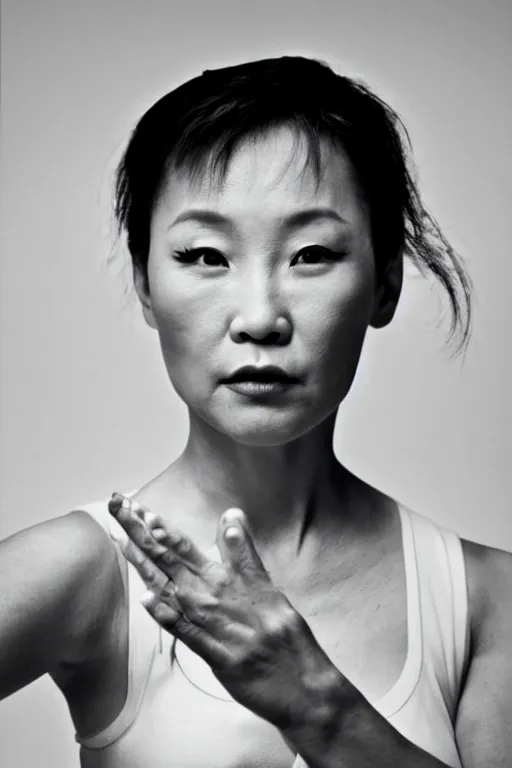 Prompt: Chun-Li, 35mm, f2.8, award-winning, candid portrait photo, taken by annie leibovitz