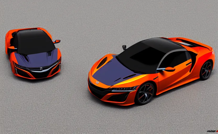 Prompt: honda nsx new car, futuristic car, symmetrical mechanical features, designed by polestar, night tokyo metropoly, elegant design, led lights, papaya orange paint, filled wheels, hard surfaces modelling, dramatic lighting, rendered in ue 5, made in zbrush, bokeh effect, sharp focus