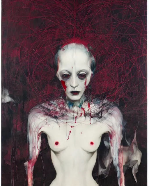 Image similar to sisters of parvos, hauntingly surreal, gothic, rich deep colours, painted by francis bacon, adrian ghenie, james jean and petra cortright, part by gerhard richter, part by takato yamamoto. 8 k masterpiece.