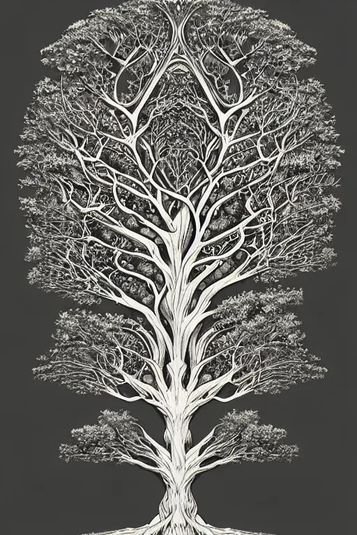 Prompt: a tree, manga cover, intricate, elegant, highly detailed, smooth, sharp focus, artstation