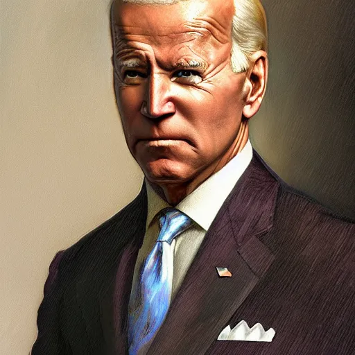 Prompt: the ultimate gigachad, incredibly muscular joe biden, joe biden with chiseled jawline, trending on /r/moreplatesmoredates, oil on canvas artstation by J. C. Leyendecker and Edmund Blair Leighton and Charlie Bowater octane render