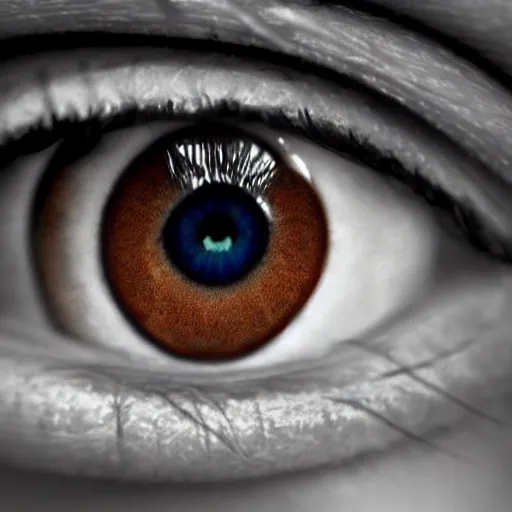 Prompt: beautiful photo, iris human's eye photo, without eye, closeup shot, high resolution, high detail, hyper realistic,