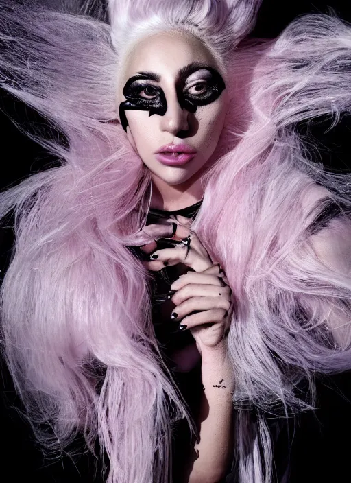 Prompt: lady gaga photoshoot by nick knight editorial studio lighting Highly realistic. High resolution. Highly detailed. Dramatic. 8k 4k