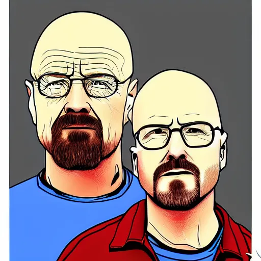 Prompt: Walter white and Jessie pinkman celebrating the day of the day in Mexico, digital art, good quality