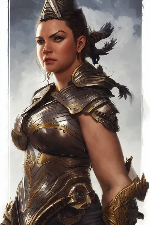 Image similar to amazon valkyrie athena, d & d, fantasy, portrait, highly detailed, headshot, digital painting, trending on artstation, concept art, sharp focus, illustration, art by artgerm and greg rutkowski and magali villeneuve