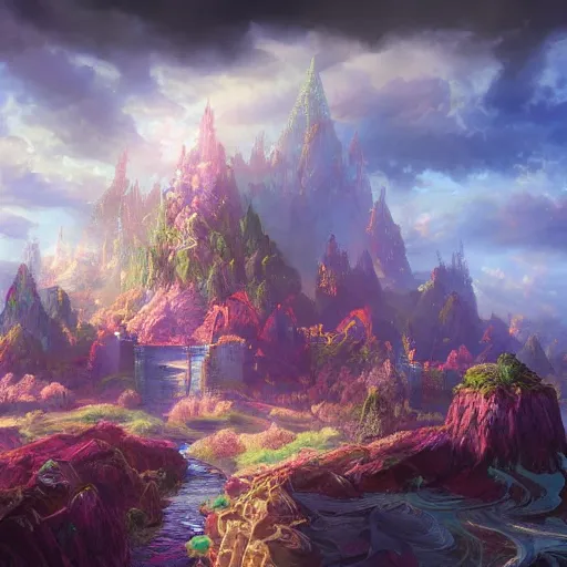 a beautiful fantasy dream world, trending on