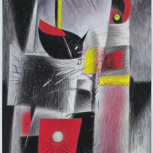 Prompt: cat by roberto matta