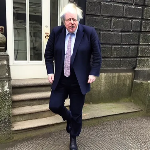 Image similar to Boris Johnson wears a latex catsuit, photo, instagram