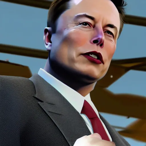 Prompt: Elon Musk in the videogame Goldeneye 007