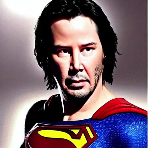 Prompt: “Keanu Reeves as Superman”