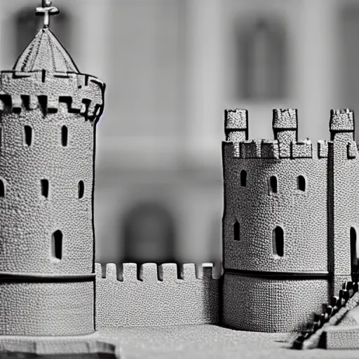 Image similar to full - size changing of the guard inside tower of london sandcastle, tiltshift