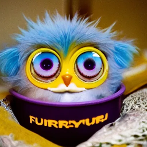 Image similar to Furby submerged in soup