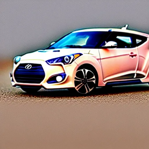 Image similar to a hyundai veloster made out of clay