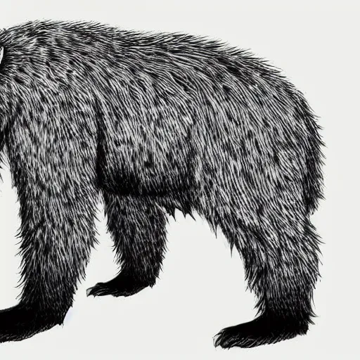 Prompt: a mythical bear with a unique design by kentaro miura