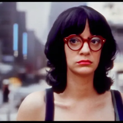 Prompt: A still of Tina Belcher from Bob's Burgers in Blade Runner (1982)