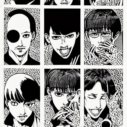 Image similar to ultrarealistic pop art poster from mangaka junji ito, intricate details, sharp details, perfect composition, like real project